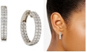 Macy's Diamond Double Row Hoop Earrings (2 ct. t.w.) in 14K White Gold or  14k Yellow Gold